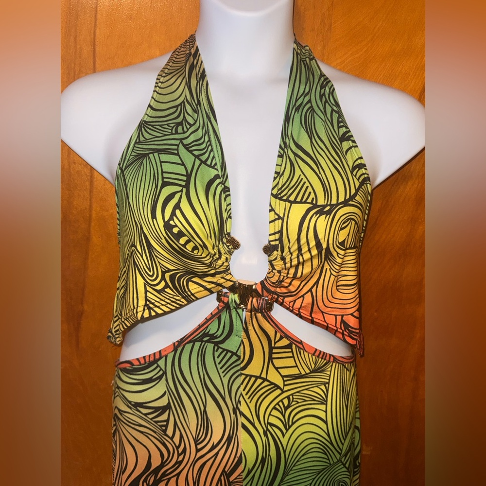 Multicolor Halter Jumpsuit - Picture 2 of 4
